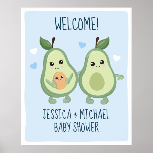 Avocado Holy Guacamole Baby Shower Poster (Vorne)