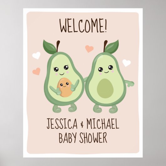 Avocado Holy Guacamole Baby Shower Poster (Vorne)