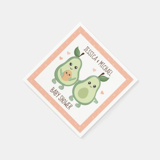 Avocado Holy Guacamole Babydusche Serviette (Ecke)