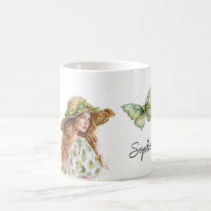 Avocado-Hut-Schmetterling Rote Kopf Weiblich Kaffeetasse