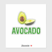 Avocado, I Liebe Avocado Aufkleber (Blatt)