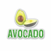 Avocado, I Liebe Avocado Aufkleber (Vorderseite)