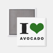 Avocado, I Liebe Avocado Magnet (Vorderseite/Rückseite)