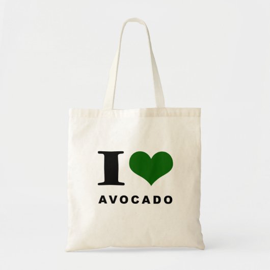 Avocado, I Liebe Avocado Tragetasche (Vorne)