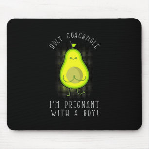 Avocado Ich bin schwanger mit einem Jungen Mousepad