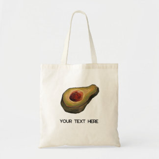 Avocado-Illustration, anpassbar Tragetasche