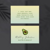 Avocado Illustration Nutritionist Dietician Ombre Visitenkarte