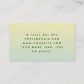 Avocado Illustration Nutritionist Dietician Ombre Visitenkarte (Rückseite)