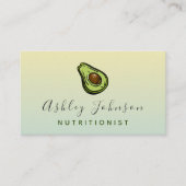 Avocado Illustration Nutritionist Dietician Ombre Visitenkarte (Vorderseite)