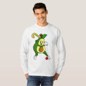Avocado im Hockey mit Hockeyschläger T-Shirt (Vorne ganz)
