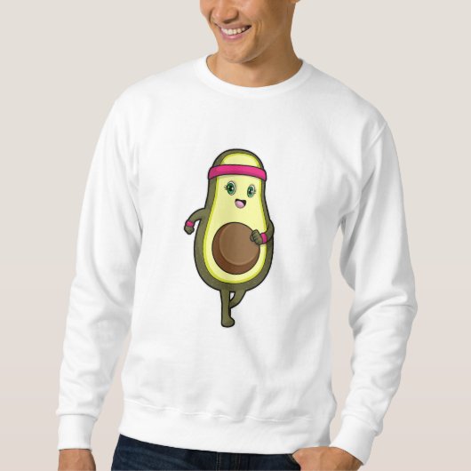 Avocado im Joggen mit Headband Sweatshirt (Vorderseite)