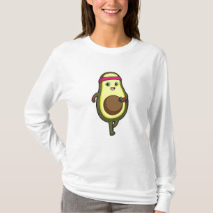 Avocado im Joggen mit Headband T-Shirt