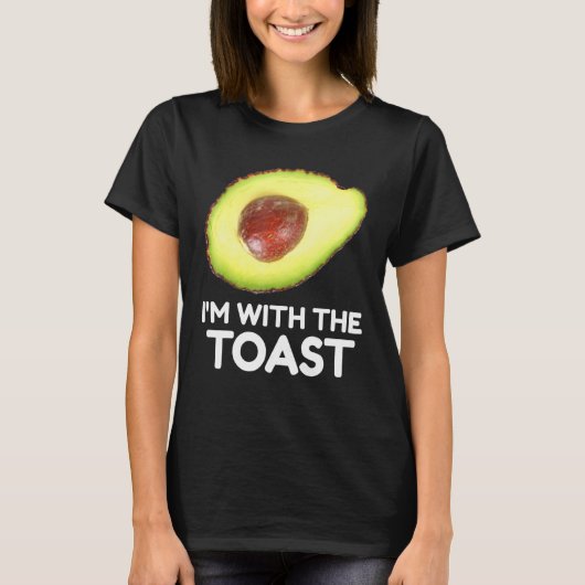 Avocado, I'm With The Toast, Couples Halloween Cos T-Shirt (Vorderseite)