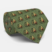 Avocado Imitate bestickte Green Stealth Neck Tie Krawatte (Gerollt)