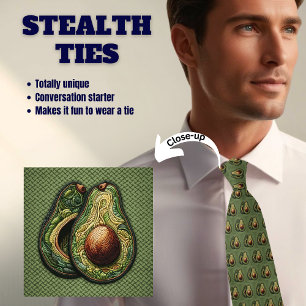 Avocado Imitate bestickte Green Stealth Neck Tie Krawatte