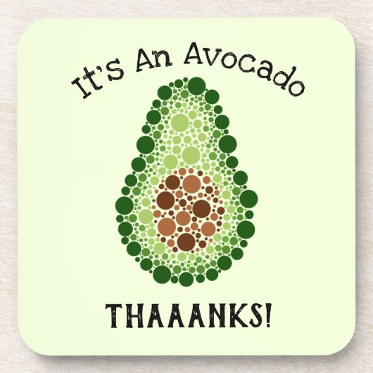 Avocado in Dots Getränkeuntersetzer (Vorderseite)