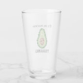 Avocado in Dots Glas (Rückseite)