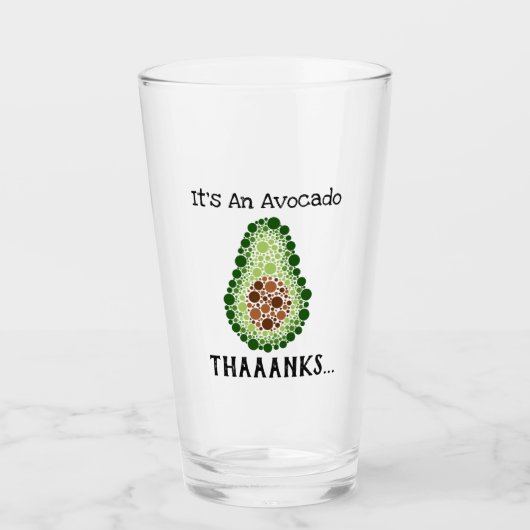 Avocado in Dots Glas (Vorderseite)