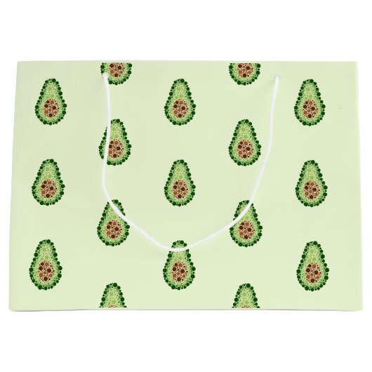 Avocado in Dots Große Geschenktüte (Vorderseite)