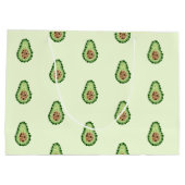 Avocado in Dots Große Geschenktüte (Rückseite)