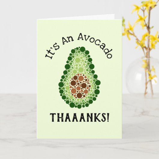 Avocado in Dots Karte (Gelbe Blume)