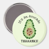 Avocado in Dots Magnet (Vorderseite/Rückseite)
