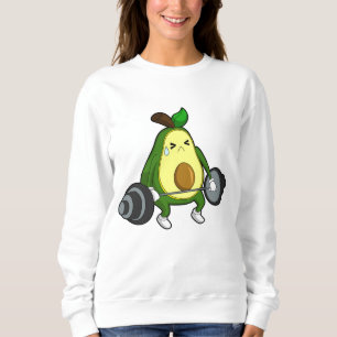 Avocado in Fitness mit Barbell Sweatshirt