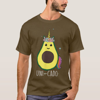 Avocado in Kombination mit Unicorn Niedliches Part T-Shirt