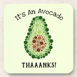 Avocado in Punkten Getränkeuntersetzer