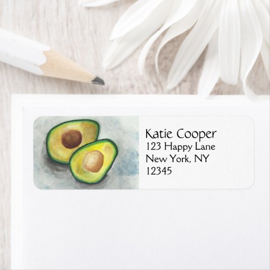 Avocado in Watercolor (Insitu)