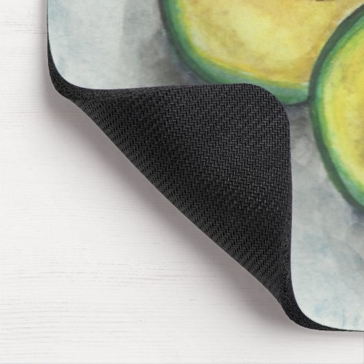 Avocado in Watercolor Mousepad (Ecke)