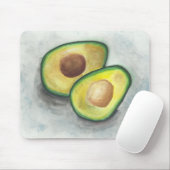 Avocado in Watercolor Mousepad (Mit Mouse)