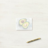 Avocado in Watercolor Post-it Klebezettel (Auf Schreibtisch)
