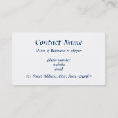 Avocado in Watercolor Visitenkarte (Rückseite)