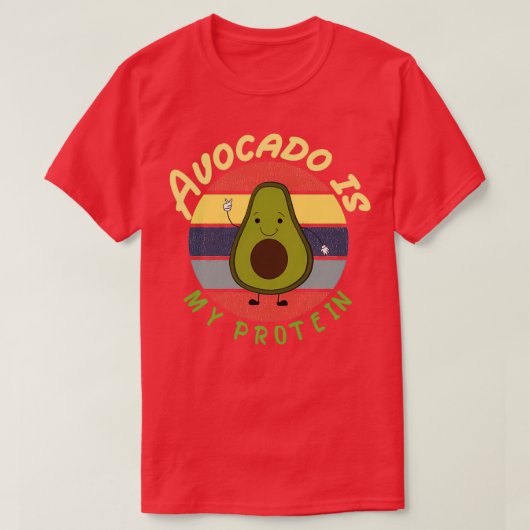 Avocado ist mein Protein Avocado Geschenk Vegan Ve T-Shirt (Design vorne)