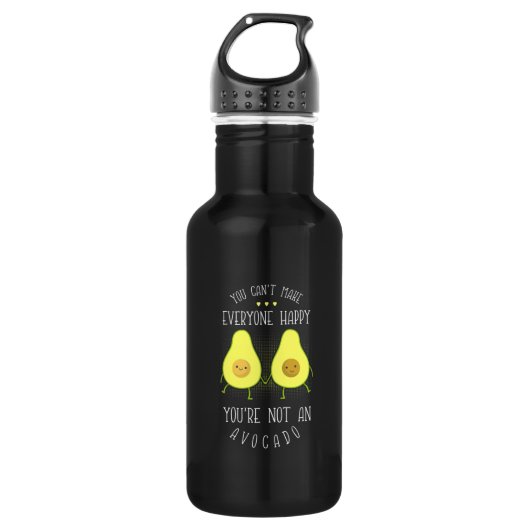 Avocado kann jedem glücklich machen edelstahlflasche (Vorderseite)