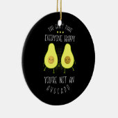 Avocado kann jedem glücklich machen keramik ornament (Rechts)