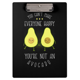 Avocado kann jedem glücklich machen klemmbrett