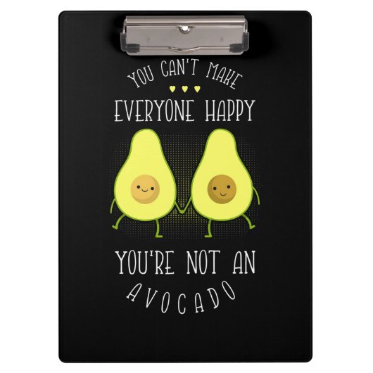 Avocado kann jedem glücklich machen klemmbrett (Vorderseite)