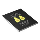 Avocado kann jedem glücklich machen notizblock (angewinkelt)
