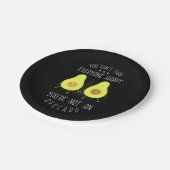 Avocado kann jedem glücklich machen pappteller (Schrägansicht)