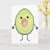Avocado Karte (Gelbe Blume)