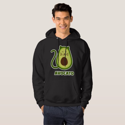 Avocado-Katze Hoodie (Vorne ganz)