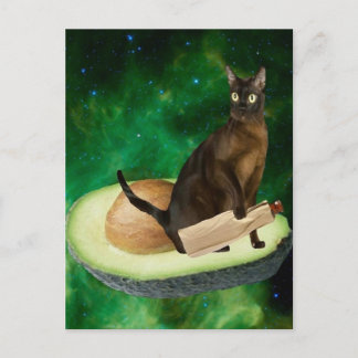 Avocado-Katze Postkarte