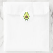 Avocado Kawaii Eat Sweet Avocados Runder Aufkleber (Tasche)