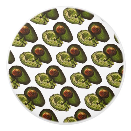 Avocado Knobs Keramikknauf (Vorderseite)