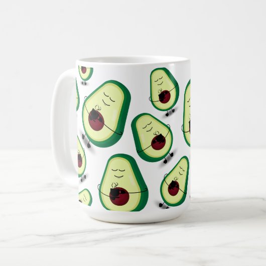 Avocado-Liebe-Kaffee-Tasse Kaffeetasse (Vorderseite Links)