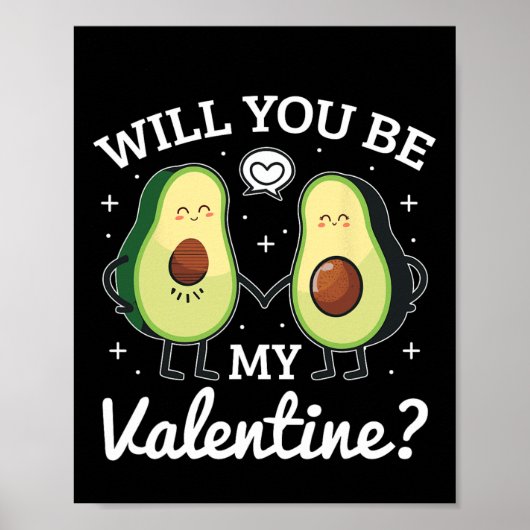 Avocado Liebe Liebender Valentinstag  Poster (Vorne)
