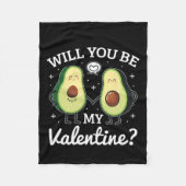 Avocado Liebe Love Valentine Fleecedecke (Vorderseite)
