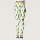 Avocado-Liebe-Muster Leggings (Vorderseite)